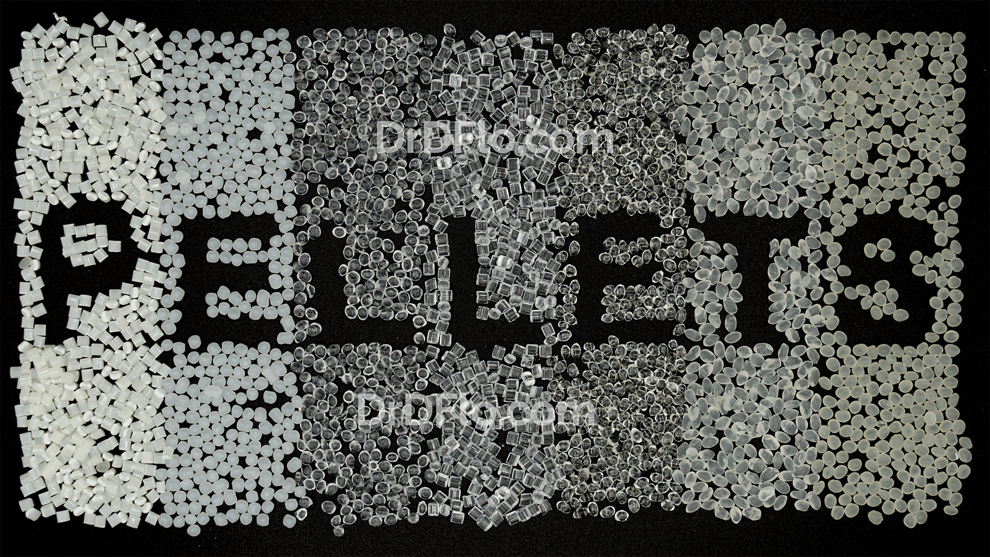 Plastic pellets for extrusion, including PLA, ASA, PETG, HIPS, ABS, and TPU